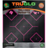TruGlo TG14P6 Tru-See 5- Diamond Target Self-Adhesive Heavy Paper Black/Pink 12"x12" 6 Pack 1 5013