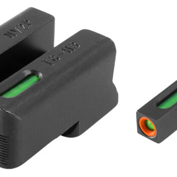 TruGlo TG13NV3PC TFX Pro  Black | Green Tritium & Fiber Optic Orange Outline Front Sight Green Tritium & Fiber Optic Rear Sight