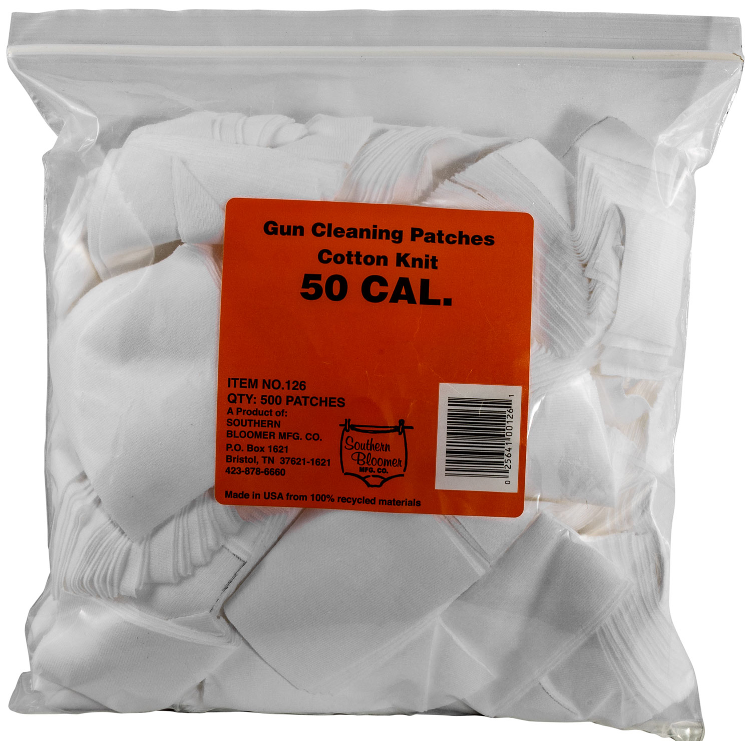 Southern Bloomer 126 Cleaning Patches 50 Cal Cotton 500 Per Pkg 3 Southern Bloomer 126 Cleaning Patches 50 Cal Cotton 500 Per Pkg