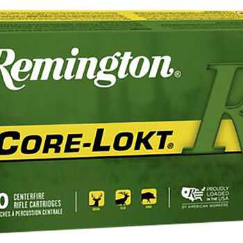 Remington Ammunition 27844 Core-Lokt  308Win 180gr Soft Point Core-Lokt 20 Per Box/10 Case