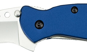 Kershaw 1620NB Scallion  2.40" Folding Drop Point Plain Bead Blasted 420HC SS Blade Navy Blue Anodized Aluminum Handle Includes Pocket Clip