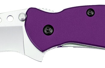Kershaw 1620PUR Scallion  2.40" Folding Drop Point Plain Bead Blasted 420HC SS Blade Purple Anodized Aluminum Handle Includes Pocket Clip