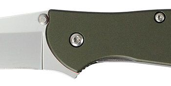 Kershaw 1660OL Leek  3" Folding Drop Point Plain Bead Blasted 14C28N Steel Blade Olive Drab Anodized Aluminum Handle Includes Pocket Clip