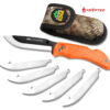 Outdoor Edge RB20C RazorLite 3.50" Folding Plain Black Oxide 420J2 SS Blade TPR Blaze Orange Handle 1 90158