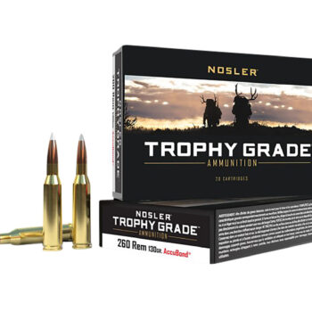 Nosler 60024 Trophy Grade  260Rem 130gr Nosler AccuBond 20 Per Box/10 Case