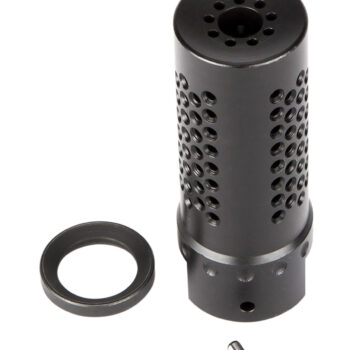 Spikes Tactical SBV1017 Dynacomp Extreme Muzzle Brake Black Nitride 416R Stainless Steel with 1/2"-28 tpi Threads & 2.25" OAL for 5.56x45mm NATO