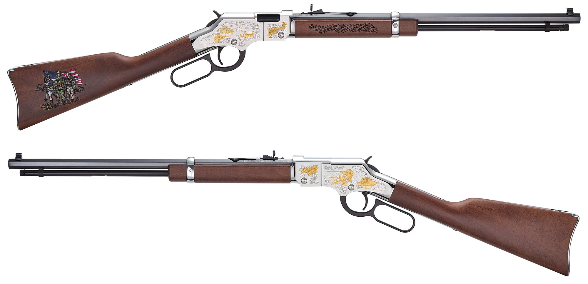 HENRY REPEATING ARMS H4 USMC 250TH 22LR 3 HENRY REPEATING ARMS H4 USMC 250TH 22LR