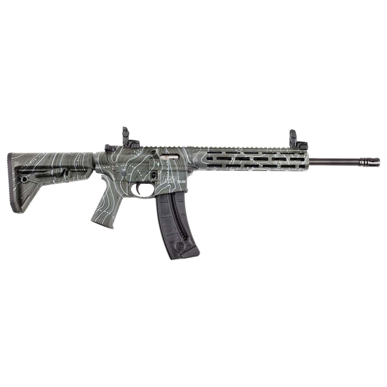 M&P 15-22 Sport OD Green Topographic Rifle .22 LR 25rd Magazine 16.5" Barrel M-LOK Handguard 3 M&P 15-22 Sport OD Green Topographic Rifle .22 LR 25rd Magazine 16.5" Barrel M-LOK Handguard