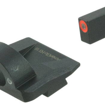AmeriGlo GL5225 Ghost Ring Sight Set for Glock  Green Tritium Orange Outline Front Sight-Green Tritium Rear Sight