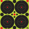 Pro-Shot 3BGREEN48 SplatterShot Self-Adhesive Paper Black/Green 3" Bullseye 12Pack/48Targets 1 109329