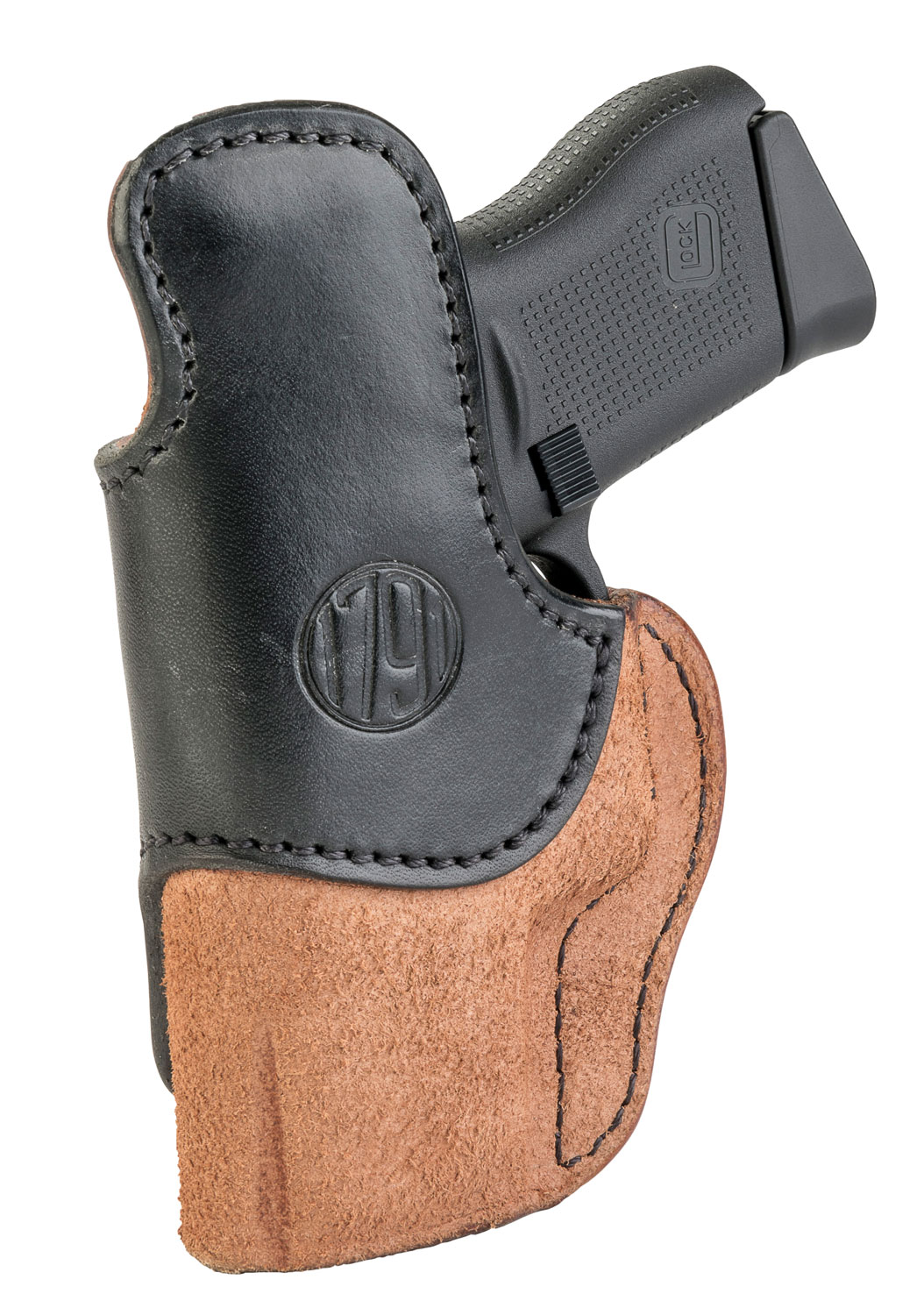 1791 Gunleather RCH3BLBR RCH IWB Size 03 Black/Brown Leather Belt Clip Compatible w/Ruger LC9/1911/Glock 43/43X Right Hand 3 1791 Gunleather RCH3BLBR RCH IWB Size 03 Black/Brown Leather Belt Clip Compatible w/Ruger LC9/1911/Glock 43/43X Right Hand