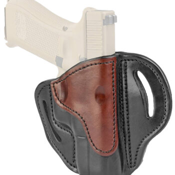 1791 Gunleather BH21BLBR BH2.1  OWB Size 2.1 Black/Brown Leather Belt Slide Compatible w/Glock 17/S&W M&P Shield/Springfield XD Right Hand