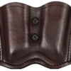 1791 Gunleather MAGF22SBRA MAG-F Double Mag Holster Signature Brown Leather Belt Slide Compatible w/ Double Stack Ambidextrous 1 112431