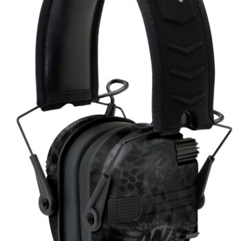 Walker's GWPRSEMYP Razor Slim Electronic Muff 23 dB,Over the Head,  Typhoon Camo/Black Polymer