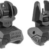 FAB Defense FXFRBS Front/Rear Folding Back-Up Sights AR-15/ M16/ M4 Low Profile Dual Aperture Rear Sight Black Polymer and Metal 2 126734