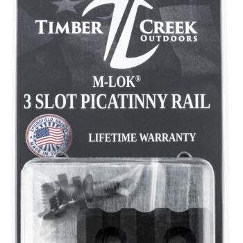 Timber Creek Outdoors M3SPRBL M-LOK 3 Slot Picatinny Rail  Black Anodized