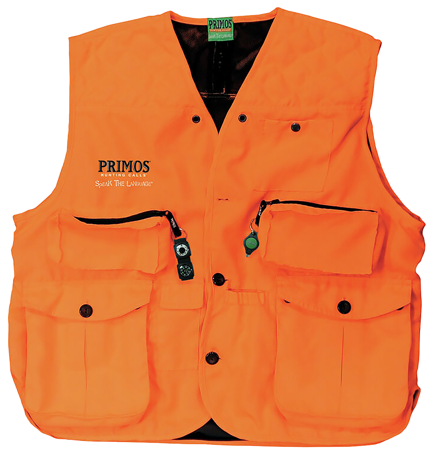 Primos 65701 Gunhunter's Hunting Vest Medium Blaze Orange Features Compass & LED Light 3 Primos 65701 Gunhunter's Hunting Vest Medium Blaze Orange Features Compass & LED Light