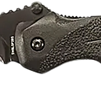 Smith & Wesson Knives SWBLOP2BSCP Black Ops  3.40" Folding Drop Point Part Serrated 4034 SS Blade Black Includes Pocket Clip
