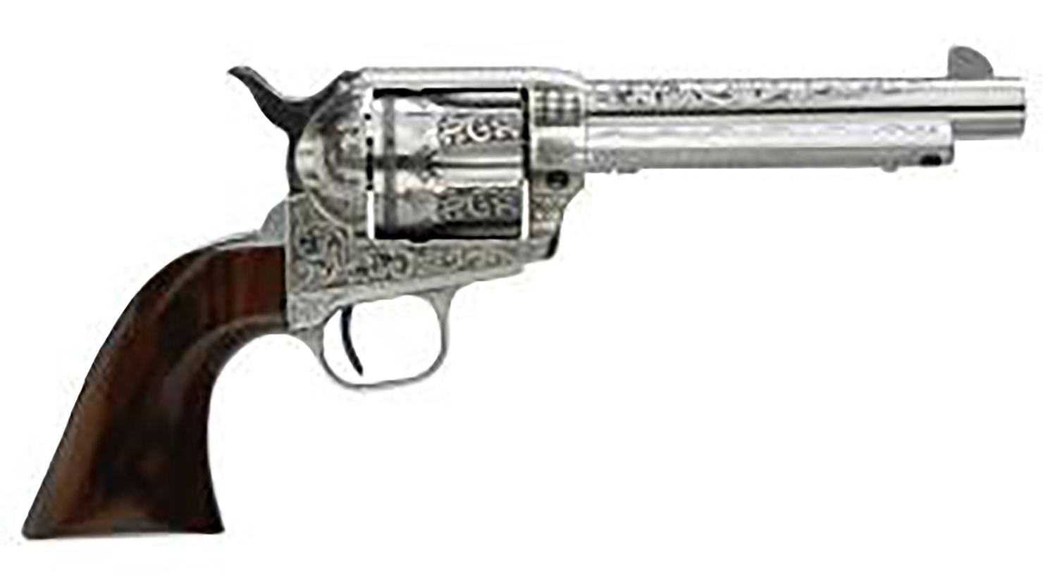 Taylors & Company 555160 1873 Cattleman Uberti 45 Colt (Long Colt) 6 Shot 4.75" White Engraved Round Barrel, Cylinder & Steel Frame, Black Polymer Navy Grip, Exposed Hammer 3 Taylors & Company 555160 1873 Cattleman Uberti 45 Colt (Long Colt) 6 Shot 4.75" White Engraved Round Barrel, Cylinder & Steel Frame, Black Polymer Navy Grip, Exposed Hammer