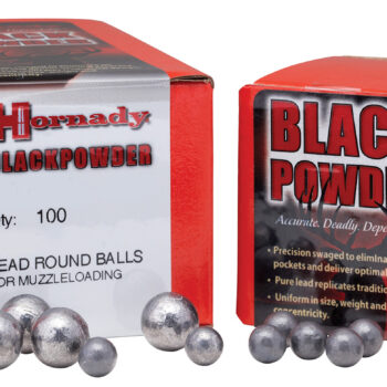 Hornady 6070 Black Powder Lead Balls 44 Cal .454 100 Per Box/ 25 Case