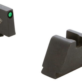 AmeriGlo GL811 Optic Compatible Sight Set for Glock  3XL Tall Green Tritium Black Outline Front Sight-Black Rear Sight