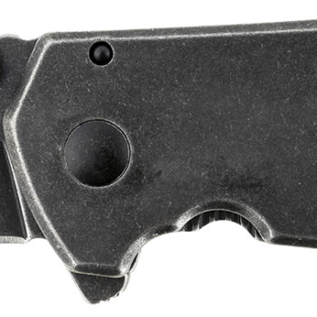 CRKT 2493 SQUID Assisted 2.37" Folding Drop Point Plain Black Stonewashed 8Cr14MoV SS Blade/Black Stonewashed Stainless Steel Handle Includes Pocket Clip