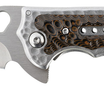 CRKT 5470 Fossil  3.96" Folding Drop Point Plain Satin 8Cr13MoV SS Blade/ Brown G10/SS Handle Includes Pocket Clip