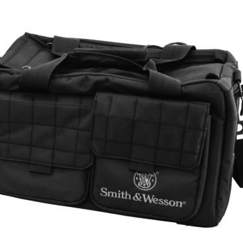 M&P Accessories 110013 Recruit  Black Nylon Two Interior Pockets & Magazine Pouches Large Exterior Pockets Rubber Foot Skids Includes Padded Carrying Strap