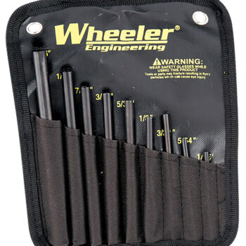 Wheeler 710910 Roll Pin Punch Set Starter Set Black/Yellow Steel Knurled Handle 9 Pieces