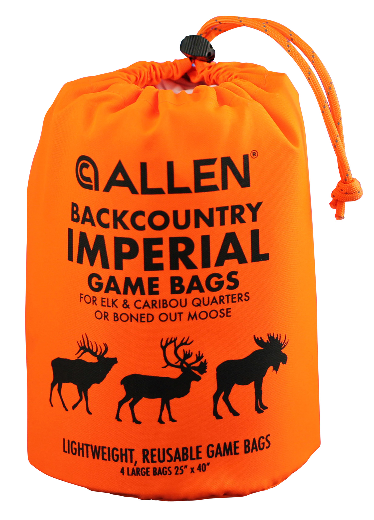 Allen 6590 BackCountry Imperial Elk Game Bag Set Orange Polyester 4 Bags 3 Allen 6590 BackCountry Imperial Elk Game Bag Set Orange Polyester 4 Bags
