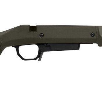 Magpul MAG1207-ODG Hunter American Stock OD Green Adjustable Synthetic Stock with Aluminum Chassis for Short Action Ruger American Right Hand Includes STANAG Mag Well