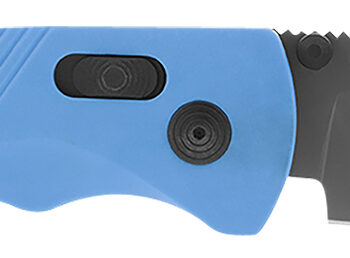 S.O.G SOG11180341 Flash AT 3.45" Folding Plain TiNi Cryo D2 Steel Blade/Civic Cyan GRN Handle Includes Pocket Clip