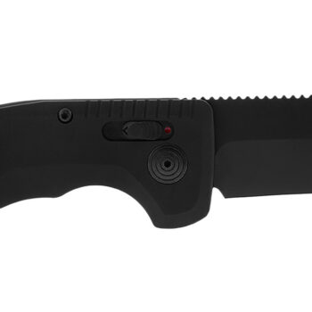 S.O.G SOG-15-38-09 SOG-TAC Auto Compact 2.94" Folding Tanto Plain Black TiNi Cryo D2 Steel Blade Black Micro-Textured Anodized Aluminum Handle Includes Pocket Clip