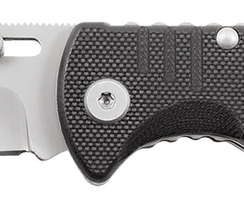 S.O.G SOGFF1001C Salute Mini 3.10" Folding Clip Point Plain Bead Blasted 8Cr13MoV SS Blade Black G10 Handle Includes Pocket Clip