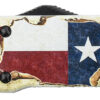 Templar Knife LZTX121 Premium Weighted Texan Large 3.55" OTF Dagger Plain Black Oxide Stonewashed D2 Steel Blade, 5.25" Red/White/Blue w/"The LONE STAR State" Aluminum Zinc Alloy Handle 1 145755