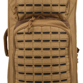 Advance Warrior Solutions FR28RBPTN/BL Frame  28" L Backpack with Side Handle, Tan Polyester for Tactical Rifle, Molle Front