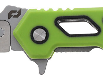 Schrade 1197645 Isolate Enrage 7 2.60" Folding Scalpel Plain Satin 420A Steel Blade, 4.25" Green Non-Slip Carbon Fiber Handle, Includes Blade Removal Tool/Case/Sheath/