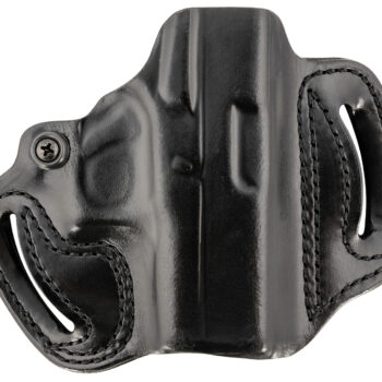 DeSantis Gunhide 086BA8BZ0 Mini Slide  OWB Black Leather Belt Slide Fits Glock 43/43x/48 Belt 1.75" Wide Black Hand