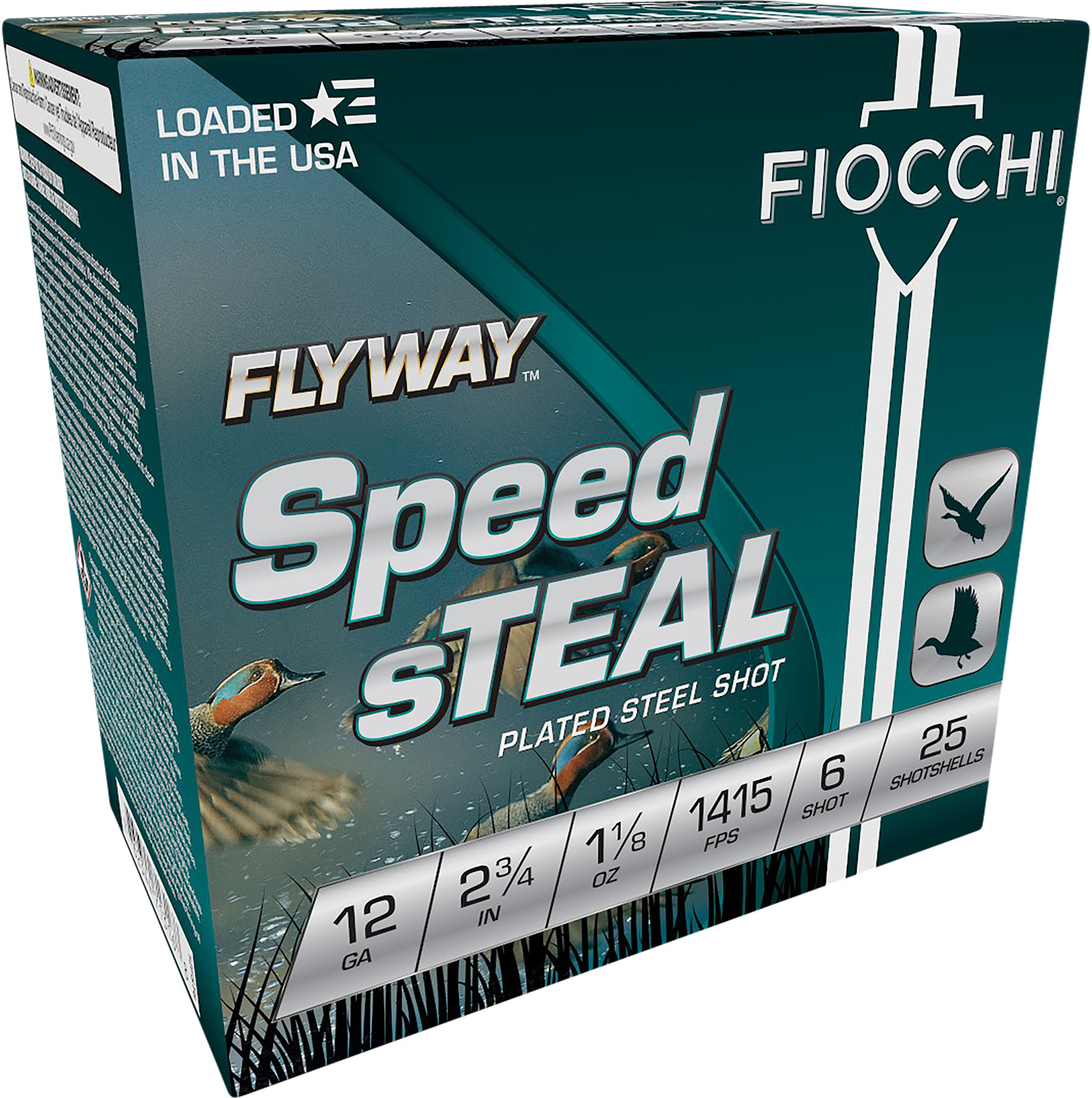 Fiocchi 12FST6 Flyway Speed Steel 12Gauge 2.75" 1 1/8oz 6Shot 25 Per Box/10 Case 3 Fiocchi 12FST6 Flyway Speed Steel 12Gauge 2.75" 1 1/8oz 6Shot 25 Per Box/10 Case