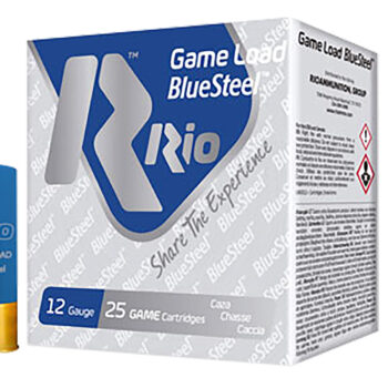 Rio Ammunition GLBS325 Game Load BlueSteel  12Gauge 2.75" 1 1/8oz 5Shot 25 Per Box/10 Case