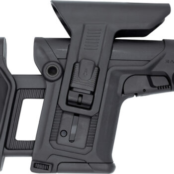 FAB Defense FXRAPSCB RAPS Rapid Adjustment Precision Stock-Collapsible Fits Mil-Spec/Commercial Buffer Tubes Integrated Cheek-Rest & Adjustable LOP Ambidextrous 1Latch System Black Polymer