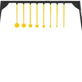 Caldwell 4002310 Challenge Target Rimfire KYL Black/Yellow AR500 Steel Standing Includes 8 Targets