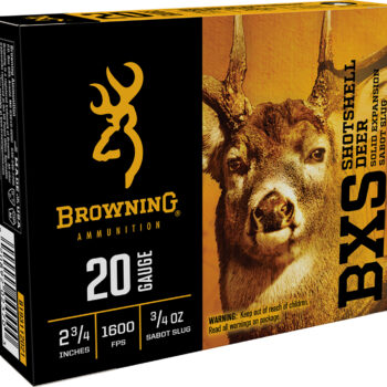 Browning Ammo B193112021 BXS  20Gauge 2.75" 3/4oz Sabot Slug Shot 5 Per Box/20 Case