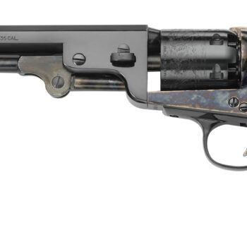 Pietta PF51CHS36712 1851 Navy London 36 Cal 6rd 7.50" Blued Octagon Barrel, Blued Cylinder, Color Case Hardened Steel Frame, Walnut Grip, Exposed Hammer