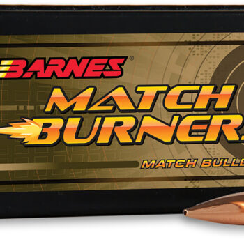 Barnes Bullets 32050 Match Burners  22Cal 77gr Match Burners Boat Tail 100 Per Box/10 Case