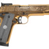 Girsan 390093 MC1911 S Lux 45 ACP 8+1 5" Gold Plated PVD Steel Barrel, Gold Finish Engraved Serrated w/Engraving Steel Slide, Gold Plated Steel Frame, Black G10 Grip 1 177039