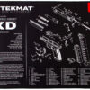 TekMat TEKR20XD Springfield Armory XD Ultra 20 Cleaning Mat Black/White Rubber 15"x20" Springfield Armory XD Parts Diagram 2 177716