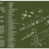TekMat TEKR36M1GARAND-OD M1 Garand Cleaning Mat OD Green Rubber 12"x36" M1 Garand Parts Diagram 2 177720