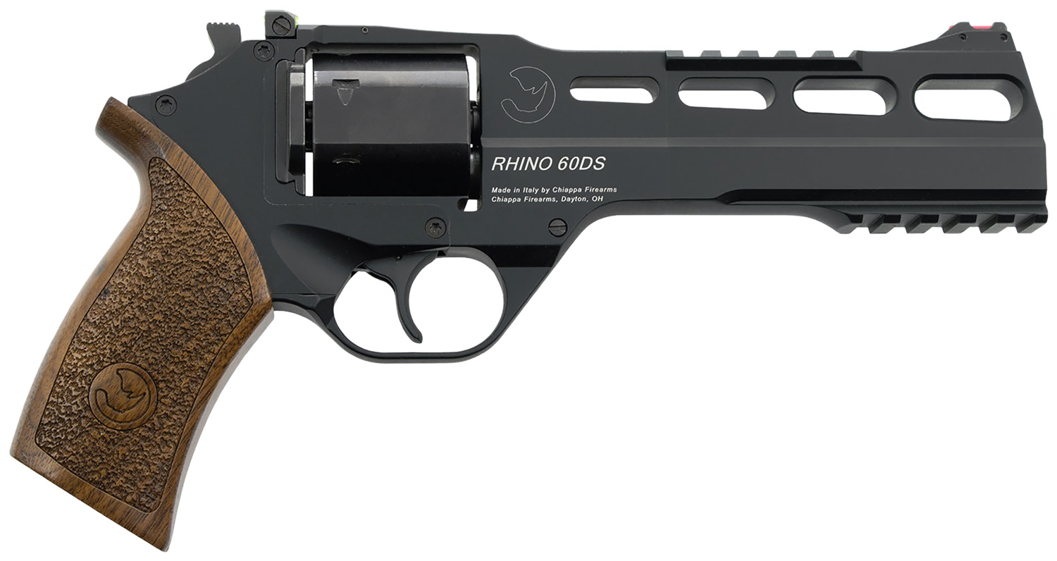 Chiappa Firearms CF340343 Rhino 60DS *CA Compliant 10mm Auto 6 Shot 6" Black Anodized Picatinny Rail/Vent Rib Barrel, Black Cylinder, Black Anodized Aluminum Frame w/Picatinny Rail, Walnut Grip 3 Chiappa Firearms CF340343 Rhino 60DS *CA Compliant 10mm Auto 6 Shot 6" Black Anodized Picatinny Rail/Vent Rib Barrel, Black Cylinder, Black Anodized Aluminum Frame w/Picatinny Rail, Walnut Grip