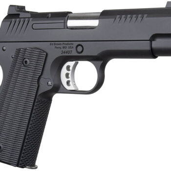 Ed Brown EVOKC9LW 1911 EVO KC Lightweight 9mm Luger 7+1 4" Stainless Bull Barrel, Black Gen4 Serrated Slide, Black Gen4 Carbon Steel Frame w/Beavertail, Black Grips